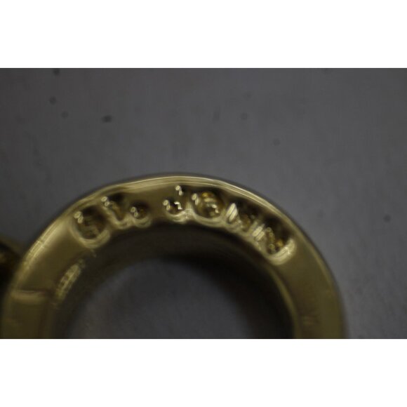 St John Couture Goldtone Chain Link SJ Station Logo Squares 45\